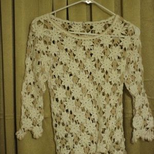 Knitted Flower Sweater